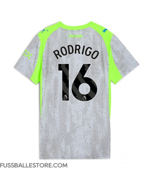 Günstige Manchester City Rodri Hernandez #16 3rd trikot Damen 2025-26 Kurzarm Günstige Manchester City Rodri Hernandez #16 3rd trikot Damen 2025-26 Kurzarm